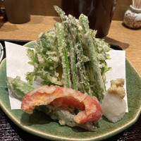 赤坂あじさい - 春野菜の天ぷらUP 