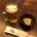 食彩 ごえん - 生ビール、お通し