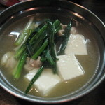 大納言本家 - 豆腐煮（豆腐・にら・鶏肉）