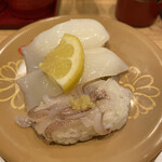 Kaitenzushi Ganko - イカの食べ比べ♪