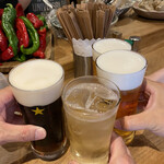 ヒロカワテーラー - お初のマメスケ君と乾杯^ ^