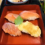 お食事処 寿 - 姫ます焼きセット（チップ寿司）