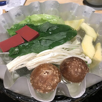 瓢斗 四条烏丸店 - 野菜盛り・出汁・白ねぎ・柚子胡椒・ぽん酢