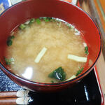 こおりやま駅前サウナ24 - お味噌汁はねぎういてて、本体のないしじみミャ