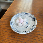 福日和カフェ - 丸い砂糖が可愛い。