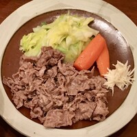 ざくろ TBS店 - お好み和定食3,025円、はも梅肉醤油、牛ロースバター焼、すずき鉄板焼
