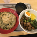 台湾豆乳大王 - 魯肉飯と葱油餅で930円