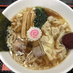 手打麺 笑くぼ - ワンタン麺(850円)