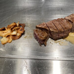 ステーキ ベンガル - お肉仕上がりました！
      こちらが１人分です。約100g