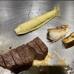 ステーキ ベンガル - 野菜たちは
      ヤングコーン、ヤマブシタケ、水茄子　