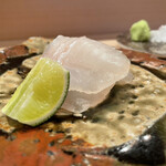 登喜和鮨 - 新潟産３日寝かせ真子鰈刺し