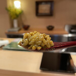 登喜和鮨 - 佐渡産蒸し鮑としゃり玉