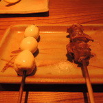 とり喜 - 白玉（鶉の卵）と砂肝