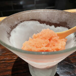 YAKITORI 燃 es - 最後はギンギンに冷やされた器に乗って、
      サッパリと〆て御馳走でした！
      言い忘れましたが当然自家製ですよ　笑