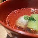 とり茶太郎 - シャモの胸と茄子揚げ出汁