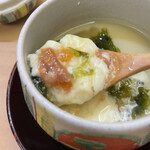 兄弟寿し - アオサと梅干しの茶碗蒸し