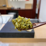 兄弟寿し - 鮑の肝ソースにしゃりボール