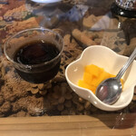 タイ料理 タァナムタイ - ミニアイスコーヒー、マンゴーゼリー