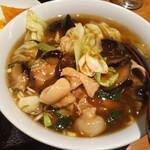 海華 - しいたけと豚肉刀削麺