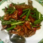 東京中華街 - 090723北京ダックの肉とニンニクの芽の炒め物