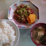 よっか堂 - ホルモン定食650円