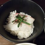 煮干結社 - 【限定】オマール海老で鯛を釣ってみた‼つけ麺の茶漬け（990円）