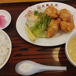 大阪王将 - 鶏のから揚定食（1016円）