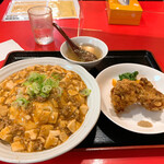 中華料理 若水 - 麻婆天津飯、唐揚げ付き