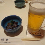 味勢 - お通しのブリの粕漬け