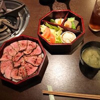 牛幸 本店 - いちぼステーキ二段重 202107