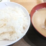 漁師の浜焼あぶりや - ご飯＆あら汁