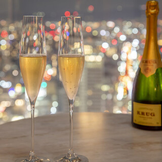 乾杯シャンパン付き 記念日や誕生日利用に人気の黒毛和牛などを使用したアニバーサリーコース The 33 Tea Bar Terrace ザ サーティスリー ティーアンドバー テラス 西梅田 カフェ 食べログ