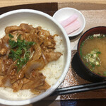 太田強戸PA フードコート - 十石辛みそ豚丼　850円　ライス大盛　100円