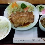 あらかわ食堂 - ポークしょうが焼きライス1100円（税込）