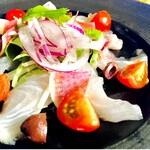 Today's fresh fish carpaccio