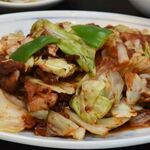 Stir-fried pork and cabbage with miso