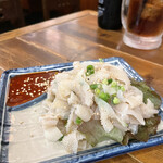 Tomoya - センマイ刺し（780円）　タレは、酢味噌系ではなく、ちと辛い系...