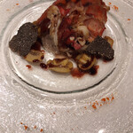 オマール海老のソテーとマッシュルーム 赤ワインソース