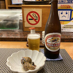 Gatarou Zushi - ・キリン 瓶ビール 600円
      ・お通し