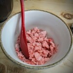 Kiyuunai Kama Meshi Ten - デザートのいちごシャーベット！果肉感があり美味い！フレーク状で手作り？