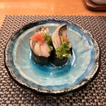 がたろう寿司 - ・京都産 天然岩ガキ 握り 580円