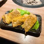 肉と日本酒 - はらみ天麩羅