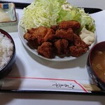 Hashimotoya - 唐揚げ定食ご飯大盛り