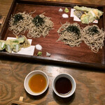 手打ち蕎麦 天婦羅 雨安居 - 細麺確か蕎麦　2人前です