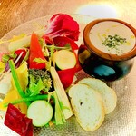 Bagna cauda with seasonal vegetables