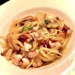 Octopus and mushroom peperoncino