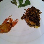 エスペランザ - 有頭ｴﾋﾞの香草焼き・エビ足のせんべい