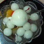 赤乃れん - 特別オーダーの、アイスみつまめ白玉団子です