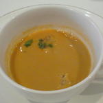 モナミ ピエロ - 南蛮エビのスープ。