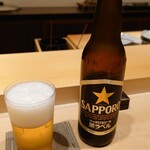 鮨 はしもと - サッポロ生ビール黒ラベル 小瓶